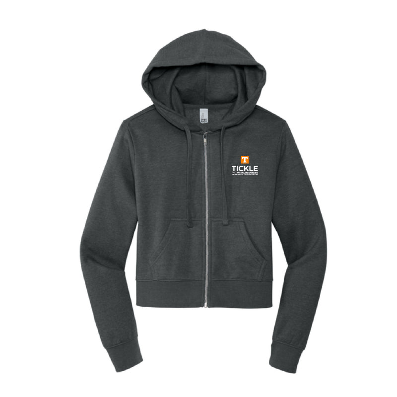 Tickle College of Engineering Women's Fleece Full-Zip Hoodie - Charcoal Heather