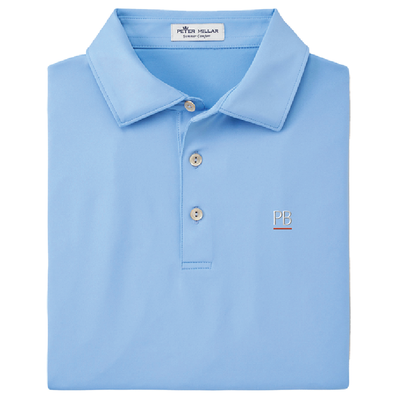 Men's Peter Millar Solid Polo - Cottage Blue