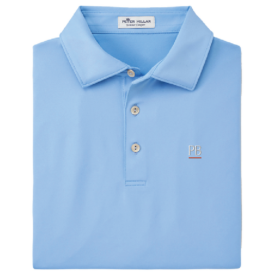 Men's Peter Millar Solid Polo - Cottage Blue