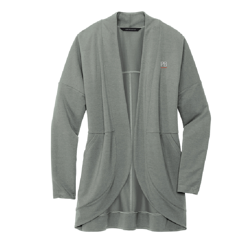 Women's Stretch Open Front Cardigan - Gusty Grey