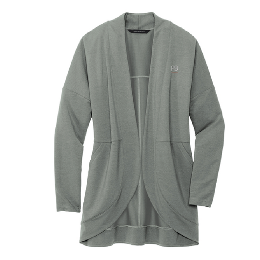 Women's Stretch Open Front Cardigan - Gusty Grey