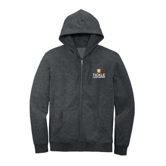 Tickle College of Engineering Men's Fleece Full-Zip Hoodie - Charcoal Heather